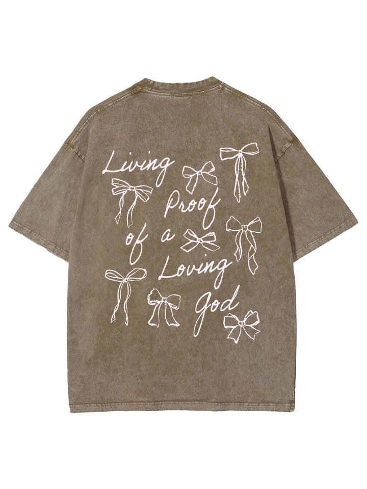 Christianartworkshop Living Proof Of A Loving God Unisex Washed T-shirt - Khaki - 4XL - image 11