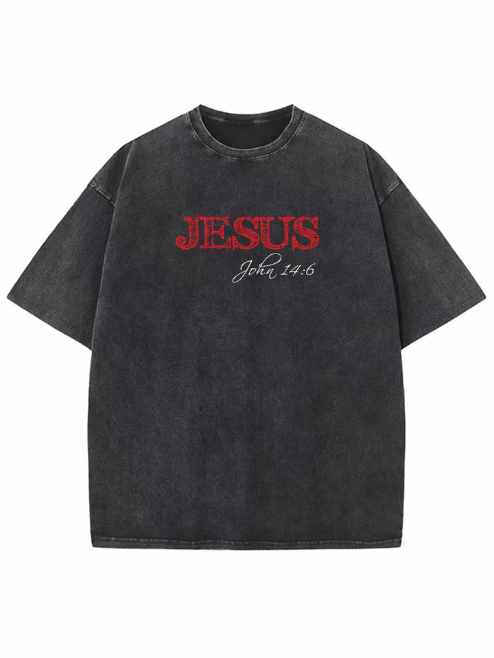 Christianartworkshop Truth Is Jesus Is Truth Unisex Washed T-shirt - image 4