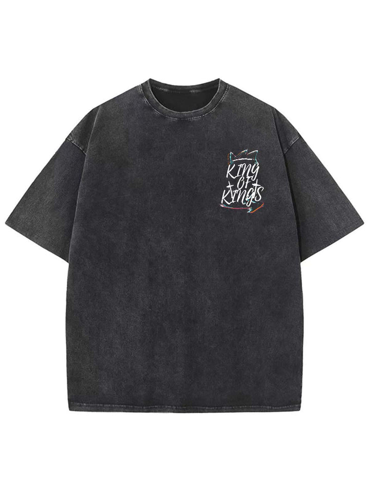 Christianartworkshop King Of Kings Unisex Washed T-shirt - image 4