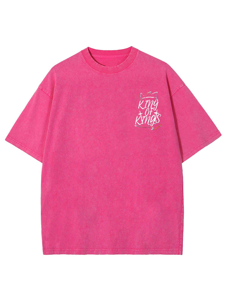 Christianartworkshop King Of Kings Unisex Washed T-shirt - image 8