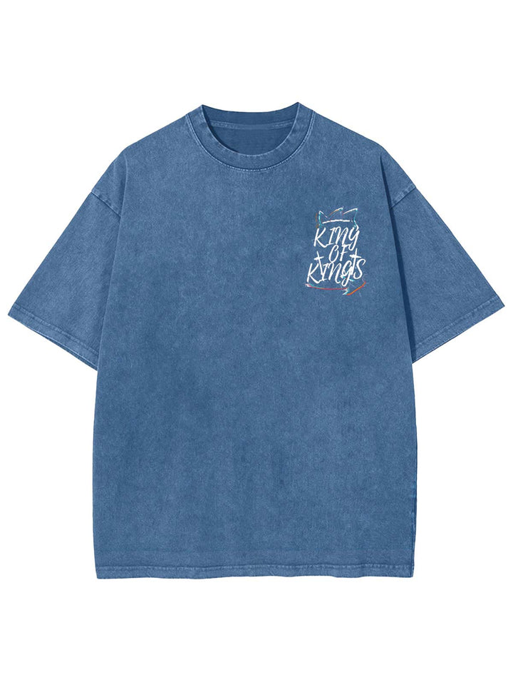 Christianartworkshop King Of Kings Unisex Washed T-shirt - image 6