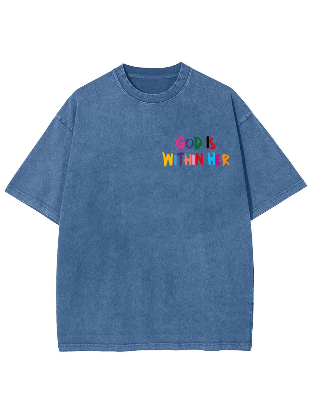 Christianartworkshop God Is Within Her She Will Not Fall Unisex Washed T-shirt - image 9