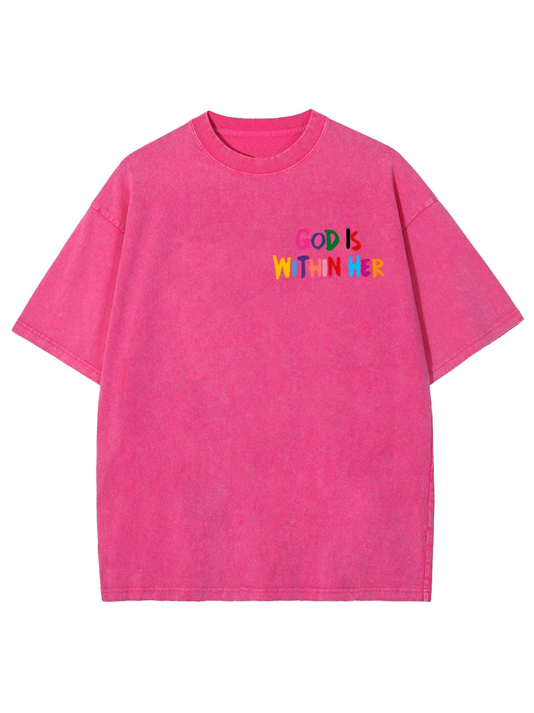 Christianartworkshop God Is Within Her She Will Not Fall Unisex Washed T-shirt - image 11