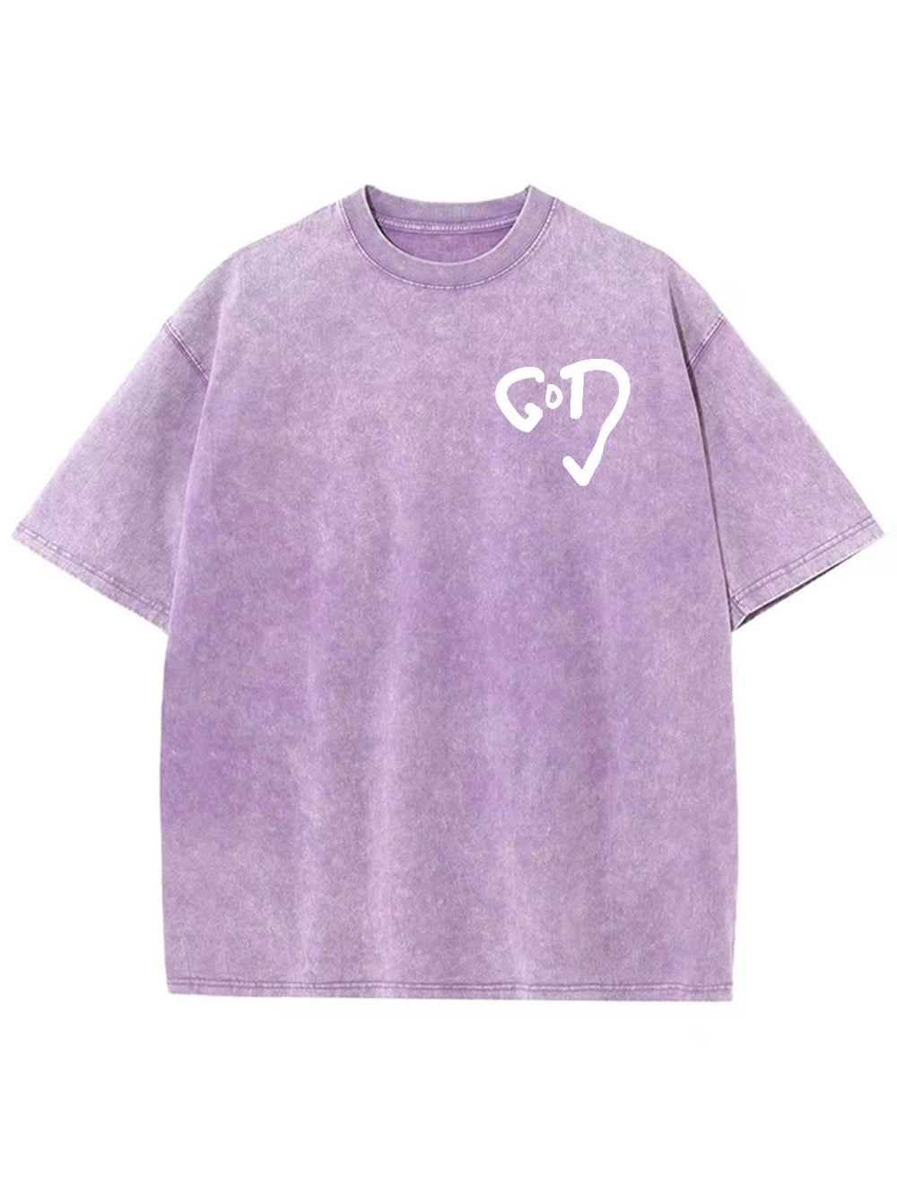 Christianartworkshop God Heart Unisex Washed T-shirt - image 2