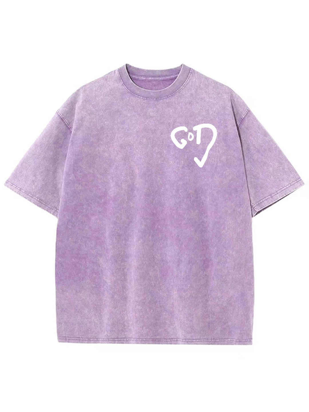 Christianartworkshop God Heart Unisex Washed T-shirt - image 2