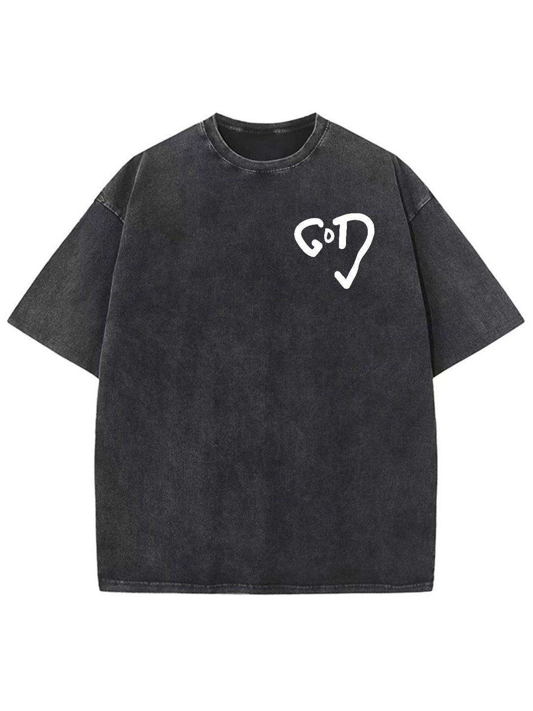 Christianartworkshop God Heart Unisex Washed T-shirt - image 6