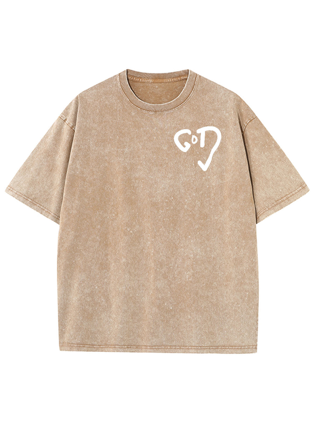 Christianartworkshop God Heart Unisex Washed T-shirt - image 12