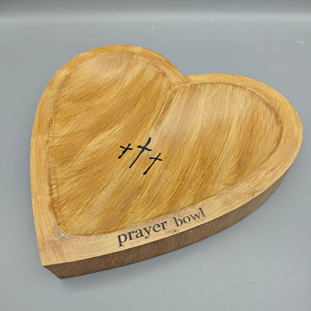Christianartworkshop Heartfelt Devotion Wooden Prayer Bowl - A Sacred Space for Your Prayers - image 2