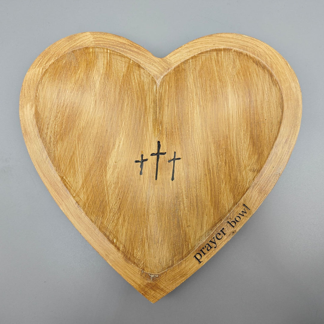 Christianartworkshop Heartfelt Devotion Wooden Prayer Bowl - A Sacred Space for Your Prayers - image 3