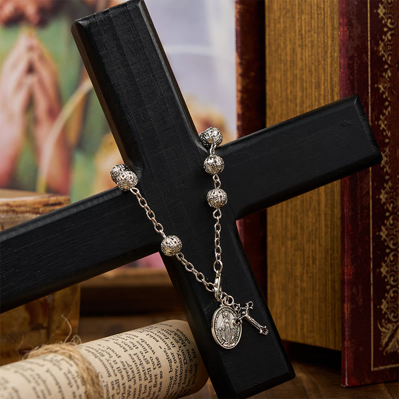 Christianartworkshop Miraculous Medal & Crucifix Adjustable Simple Casual Bracelet - image 4
