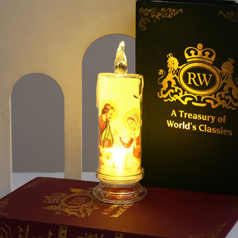 Christianartworkshop Classic Holy Family Decorative Candle -A Luminary of Faith and Devotion - Holy Family - 2.17''*5.91'' - image 5