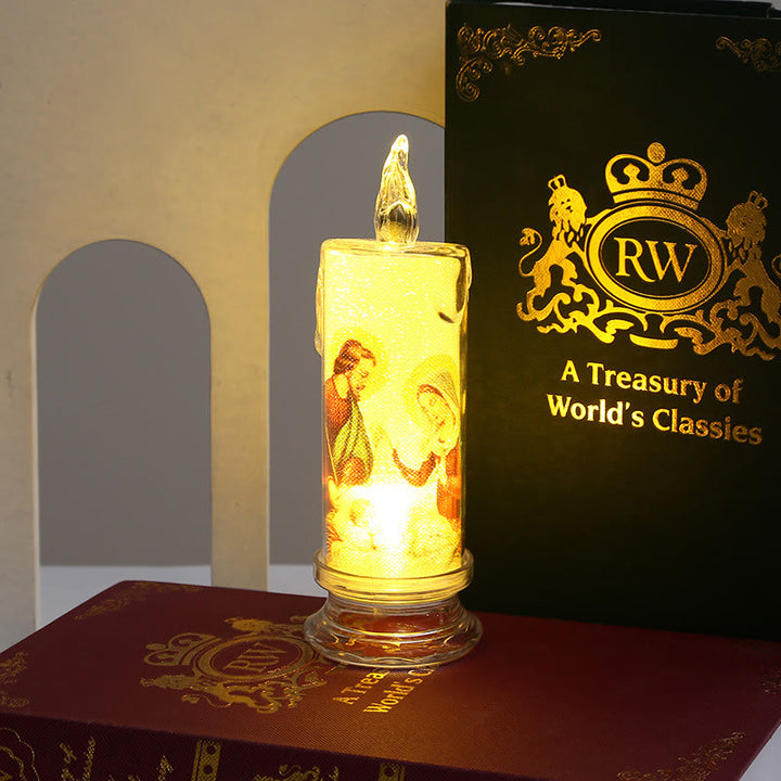 Christianartworkshop Classic Holy Family Decorative Candle -A Luminary of Faith and Devotion - Holy Family - 2.17''*5.91'' - image 5