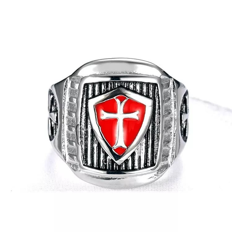 Christianartworkshop Templar Shield Cross Ring - A Sacred Emblem of Valor and Faith - image 3