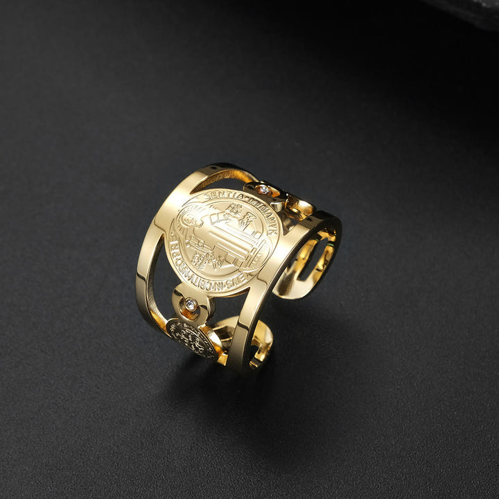Christianartworkshop St. Benedict Ring - Divine Protection and Eternal Blessings - image 4