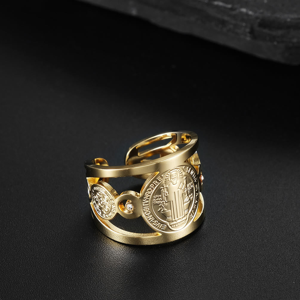 Christianartworkshop St. Benedict Ring - Divine Protection and Eternal Blessings - image 1