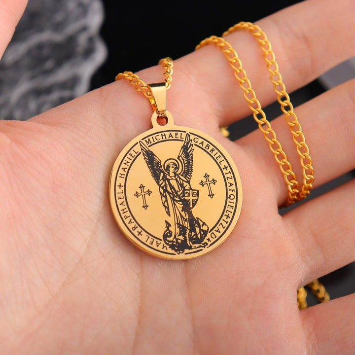 Christianartworkshop Archangel St. Michael Medallion Necklace - Connect with Celestial Guardians - image 3