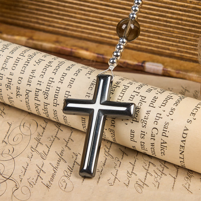 Christianartworkshop PRAYERFUL FAITH: Handmade Natural Obsidian Tiger's Eye Rosary with Gift Card - image 7