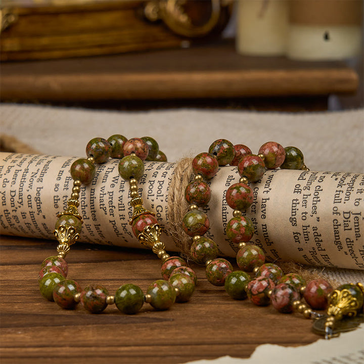 Christianartworkshop St. Benedict & Crucifix of 8mm Handmade Chrysocolla Stone Rosary - Exclusive Crafted for Holy Prayer - image 9