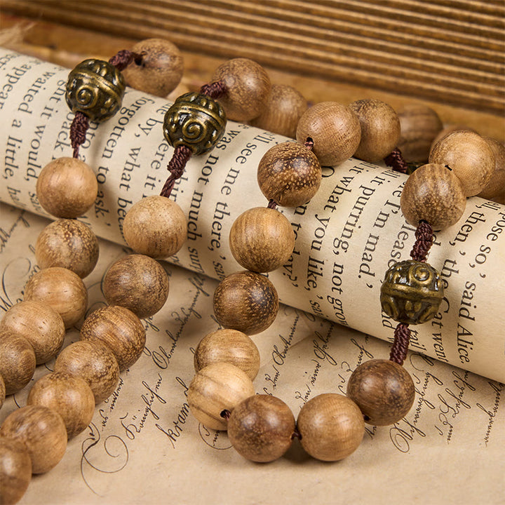 Christianartworkshop 10mm Agarwood & Metal Cloud Bead Handmade Rosary - A Sacred Blend of Tradition and Faith - image 5