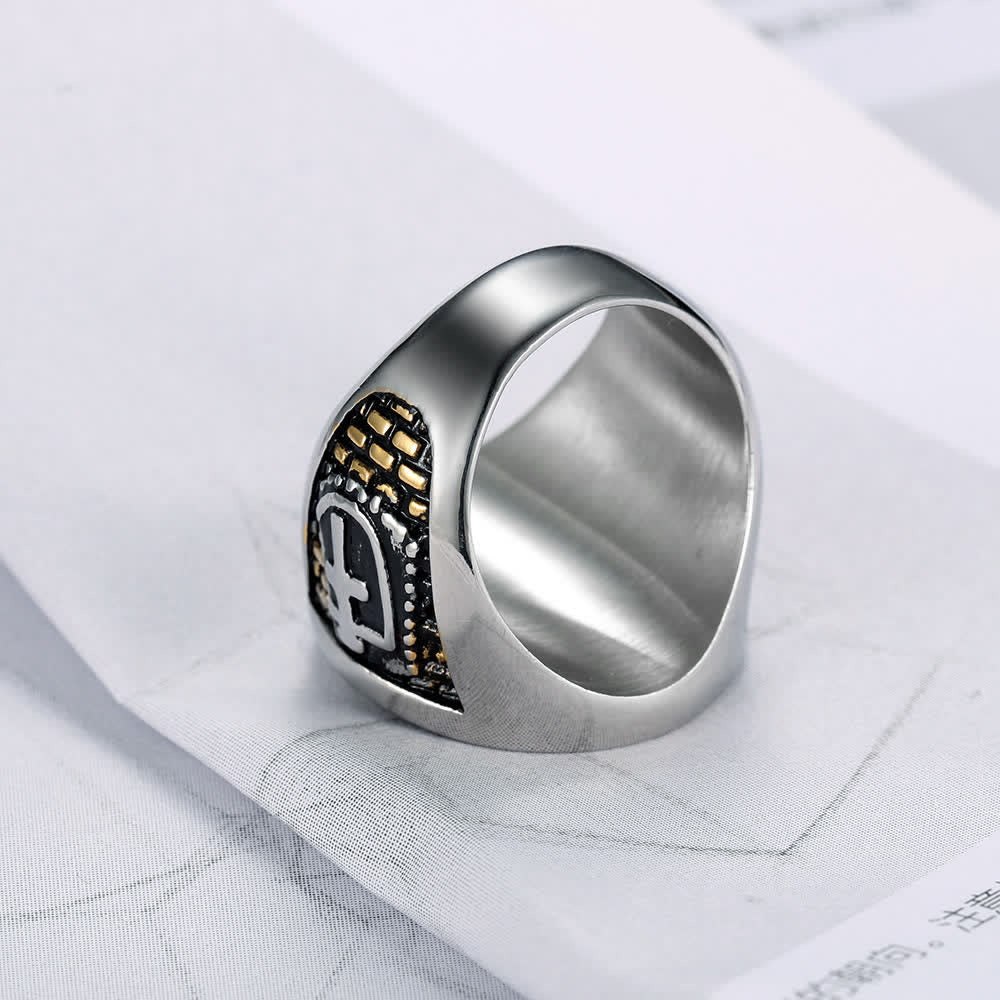 Christianartworkshop Knights Templar Inspired - Symbol of Faith Cross Ring（Silver&Golden） - image 3