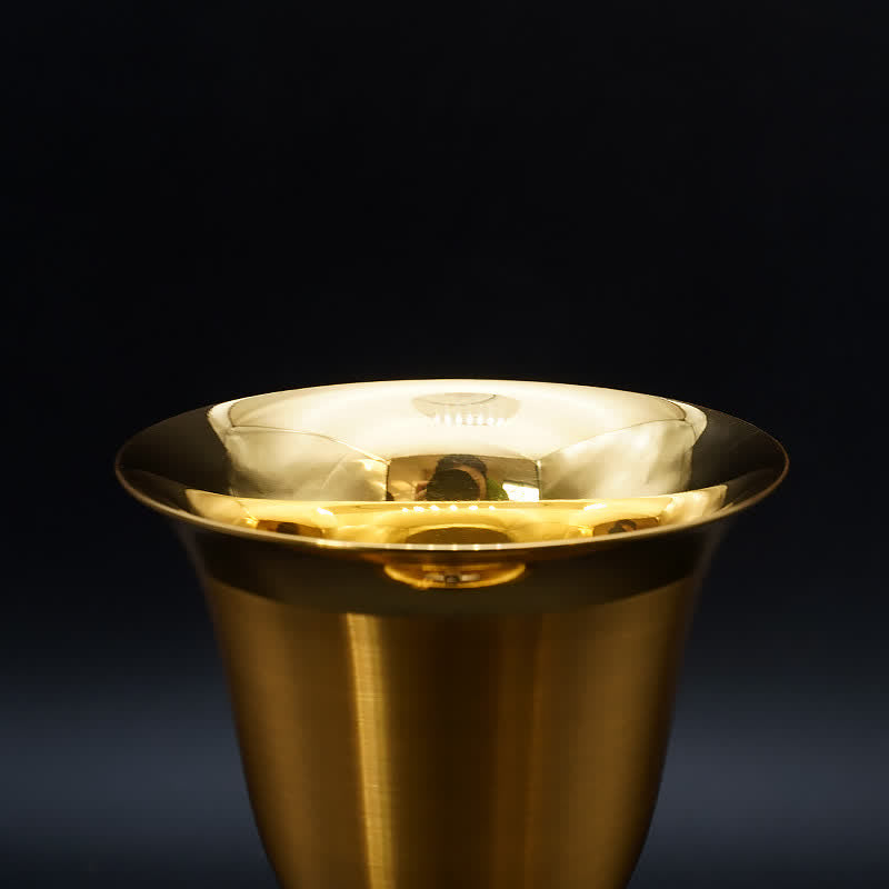 Christianartworkshop Exquisite Gold-Tone Cross-Adorned Chalice and Pyx  - Divine Vessels for Sacred Communion - image 7