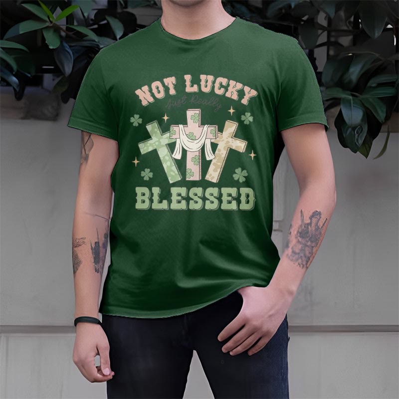 Christianartworkshop Not Lucky Just Blessed Faith-Inspired T-Shirt - image 18