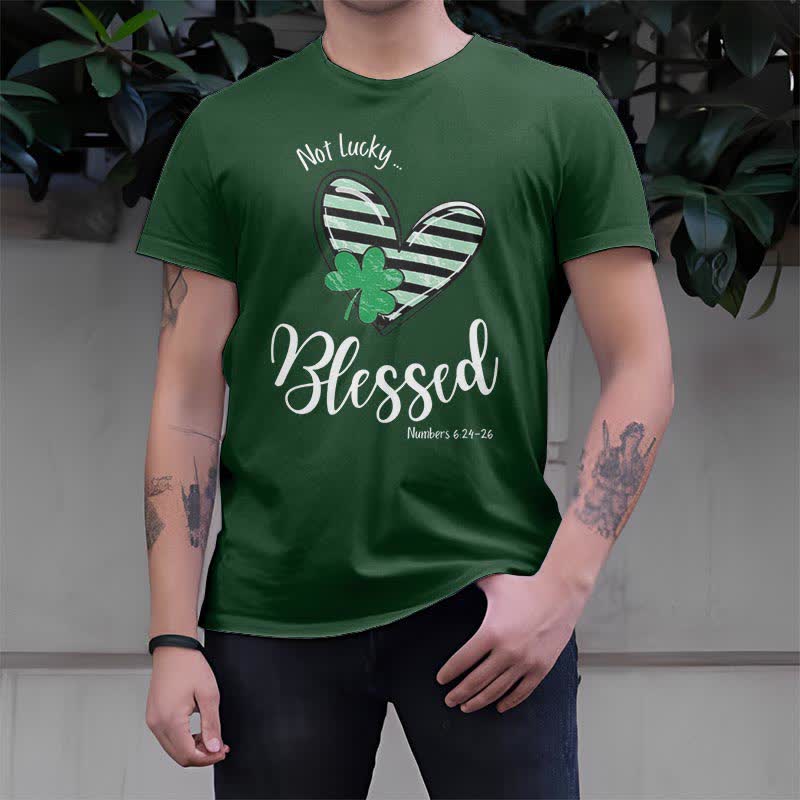 Christianartworkshop Blessed Beyond the Luck of the Irish Faith-Inspired T-Shirt - image 21