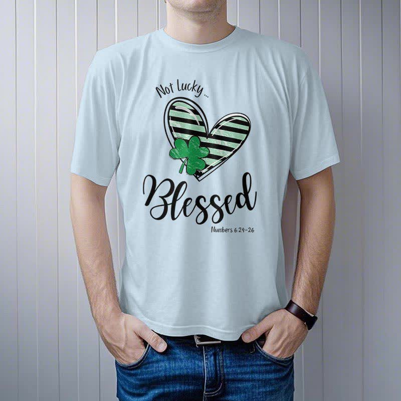 Christianartworkshop Blessed Beyond the Luck of the Irish Faith-Inspired T-Shirt - image 12