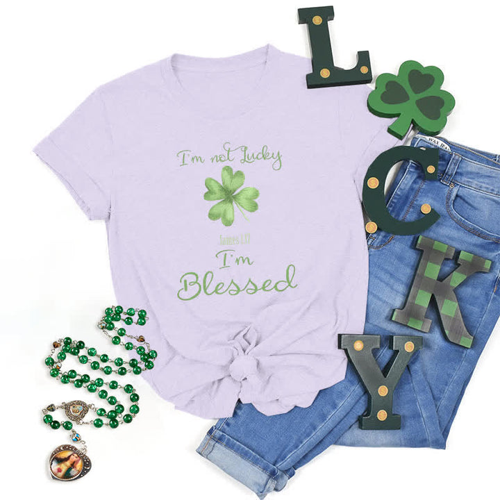 Christianartworkshop I'M Not Lucky I'm Blessed Faith-Inspired T-Shirt - Purple - 2XL - image 25