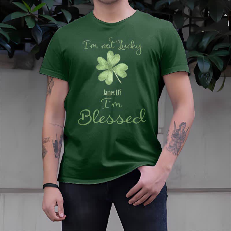 Christianartworkshop I'M Not Lucky I'm Blessed Faith-Inspired T-Shirt - image 10