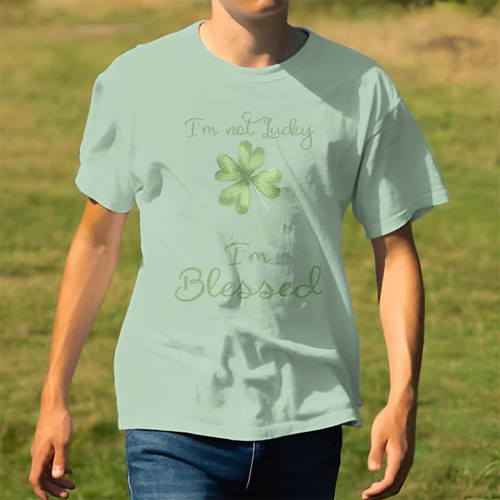 Christianartworkshop I'M Not Lucky I'm Blessed Faith-Inspired T-Shirt - image 7