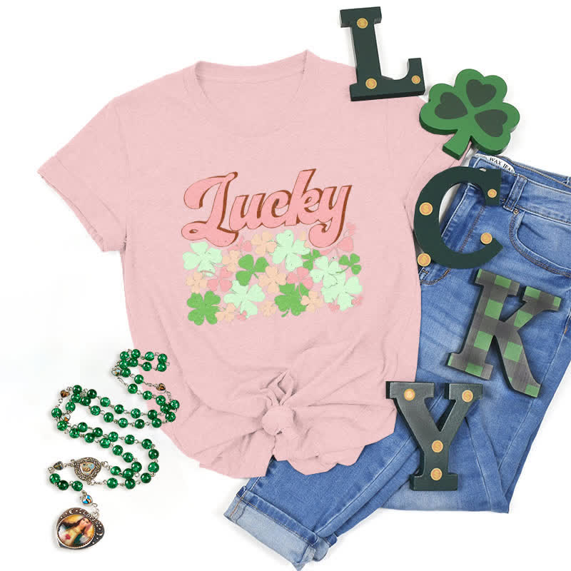 Christianartworkshop Embrace the Luck of the Irish Faith-Inspired T-Shirt - Pink - 2XL - image 0