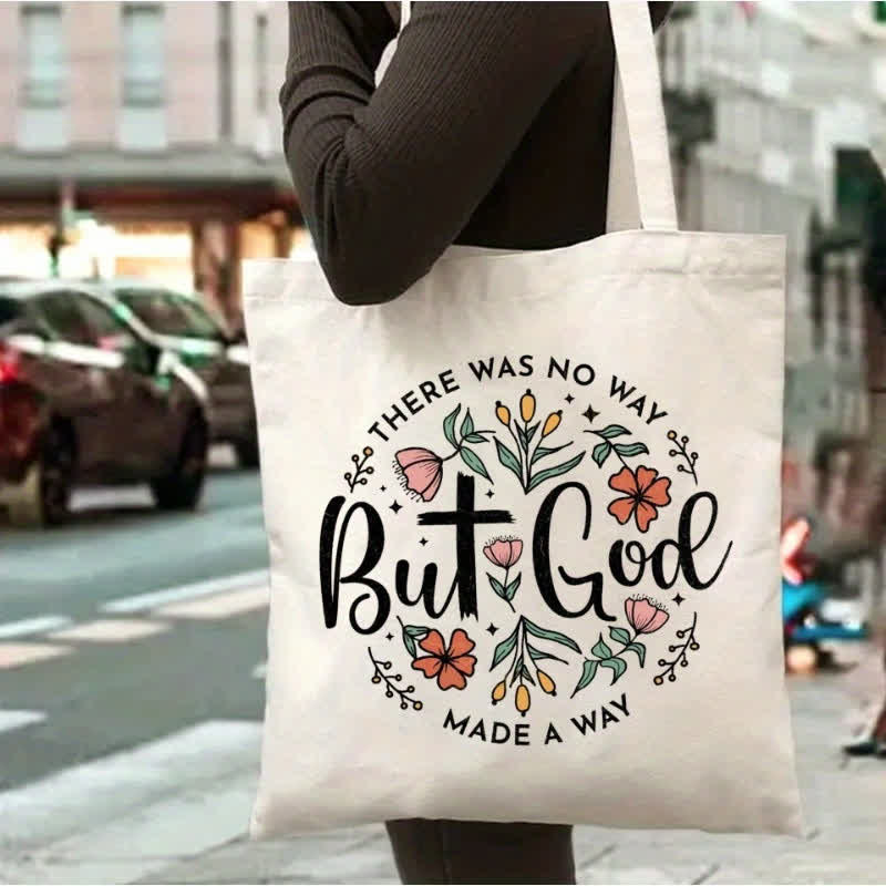 Christianartworkshop Bloom with Faith: The "But God" Tote – A Symbol of Miracles - image 3