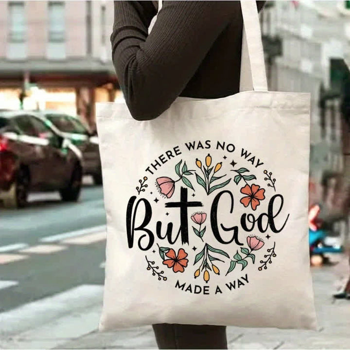 Christianartworkshop Bloom with Faith: The "But God" Tote – A Symbol of Miracles - image 3