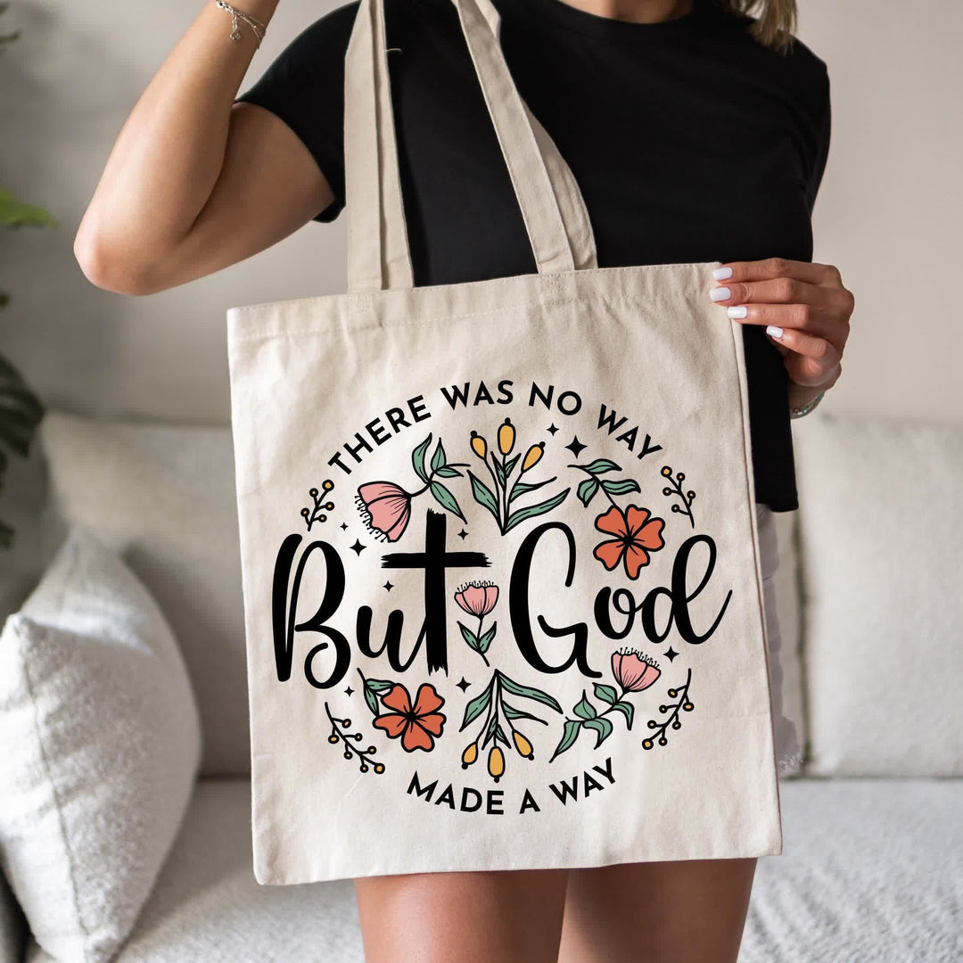 Christianartworkshop Bloom with Faith: The "But God" Tote – A Symbol of Miracles - image 2