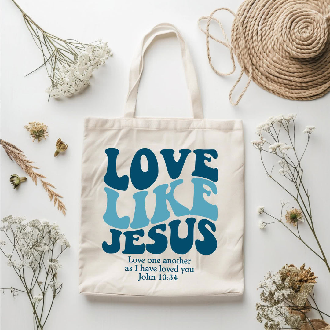 Christianartworkshop Love Like Jesus - Inspirational Faith-Based Canvas Tote Bag - Love Like Jesus - image 1