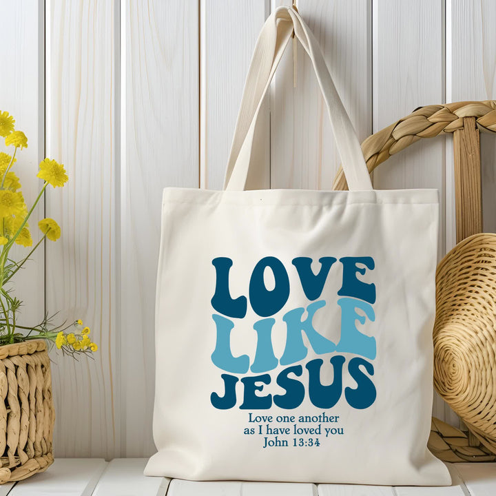 Christianartworkshop Love Like Jesus - Inspirational Faith-Based Canvas Tote Bag - image 3