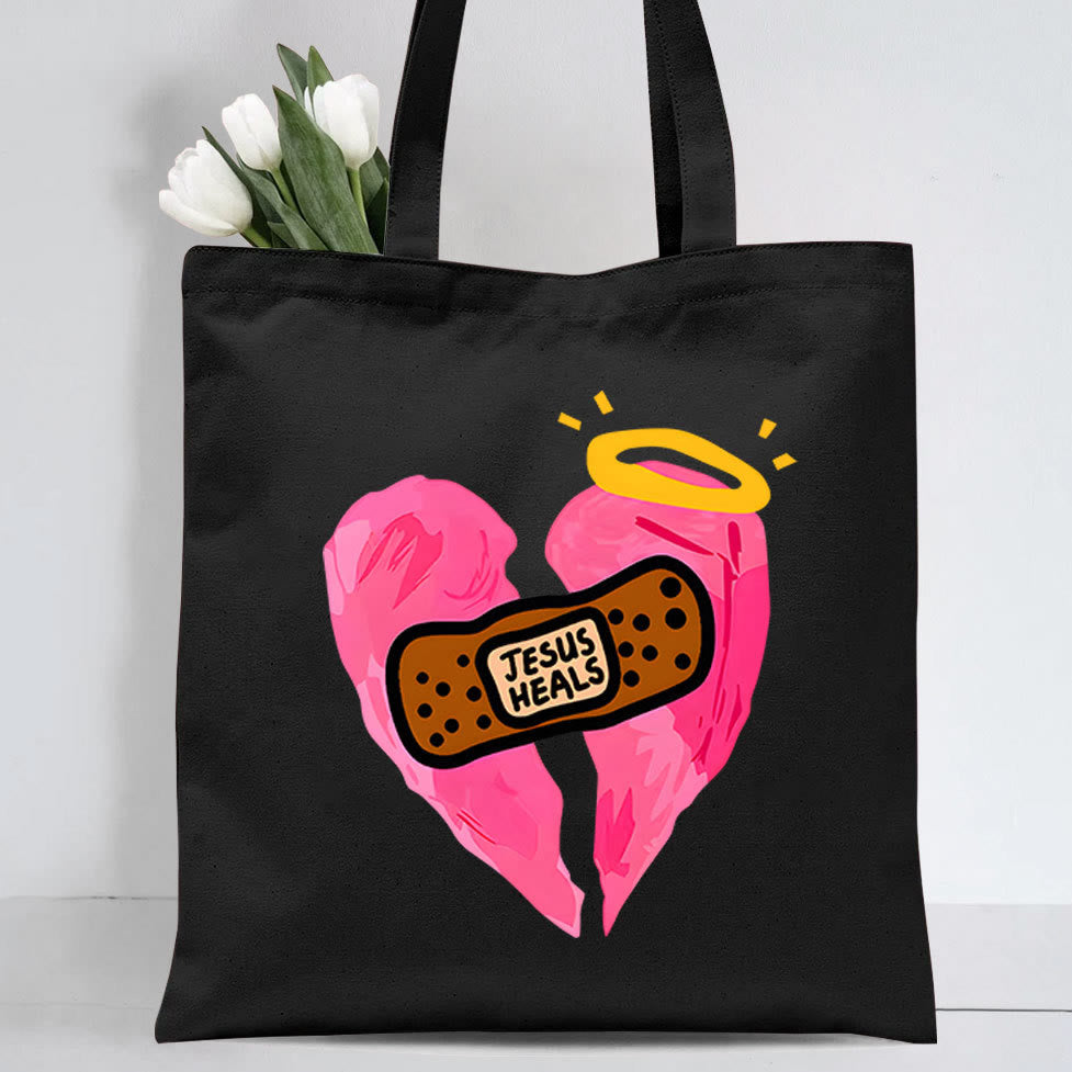 Christianartworkshop Jesus Heals Christian Canvas Tote Bag - image 4