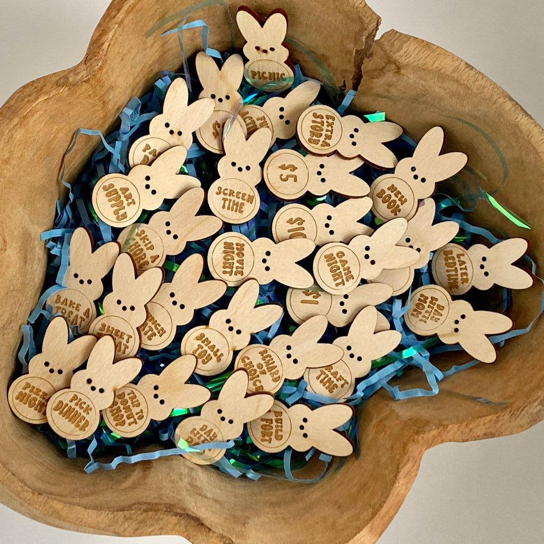 Christianartworkshop Easter Egg Filler - Engraved Bunny Shaped Easter Egg Filler Tokens with Activities - image 2