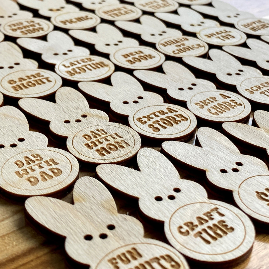 Christianartworkshop Easter Egg Filler - Engraved Bunny Shaped Easter Egg Filler Tokens with Activities - image 3