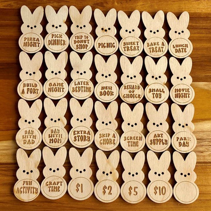Christianartworkshop Easter Egg Filler - Engraved Bunny Shaped Easter Egg Filler Tokens with Activities - image 4