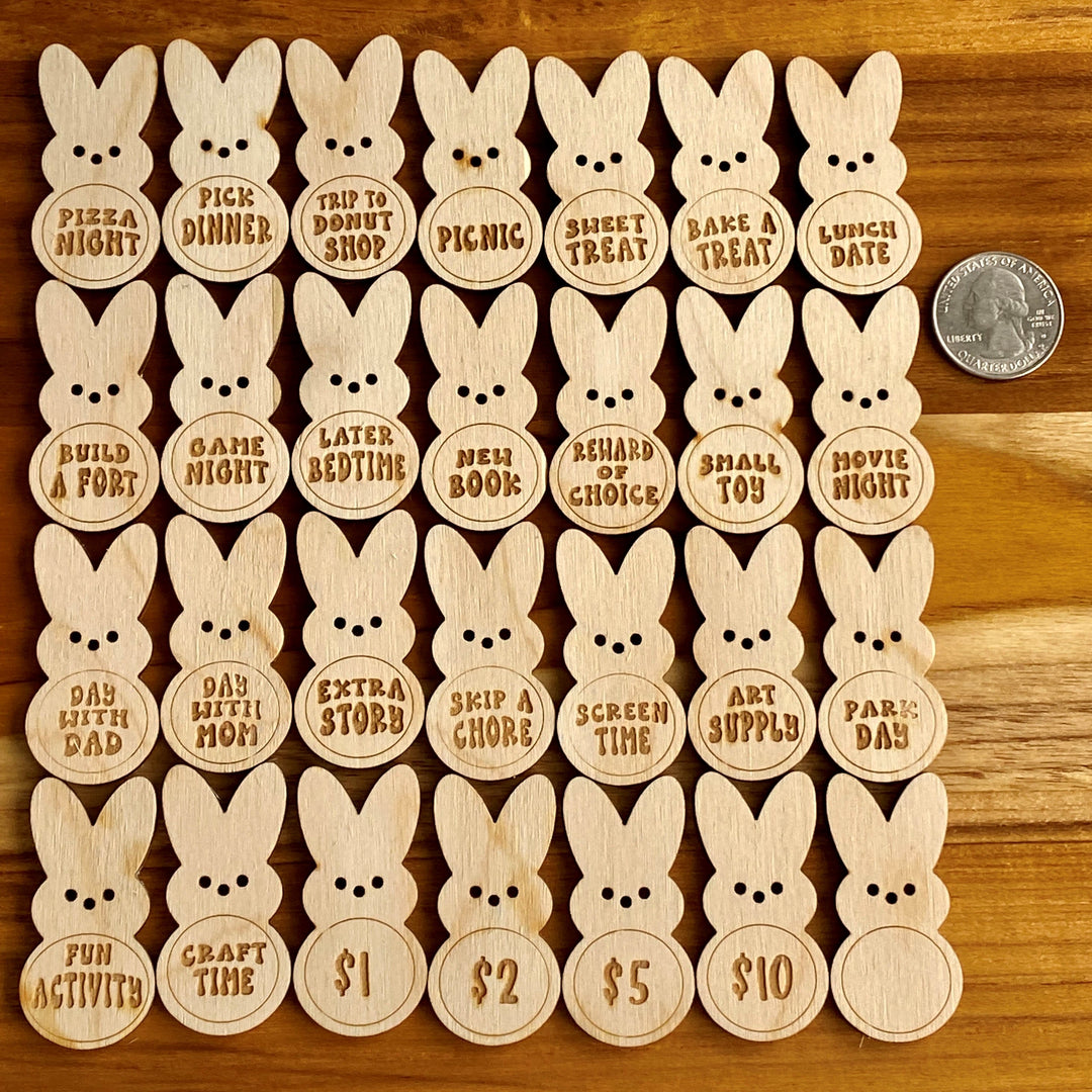 Christianartworkshop Easter Egg Filler - Engraved Bunny Shaped Easter Egg Filler Tokens with Activities - image 5