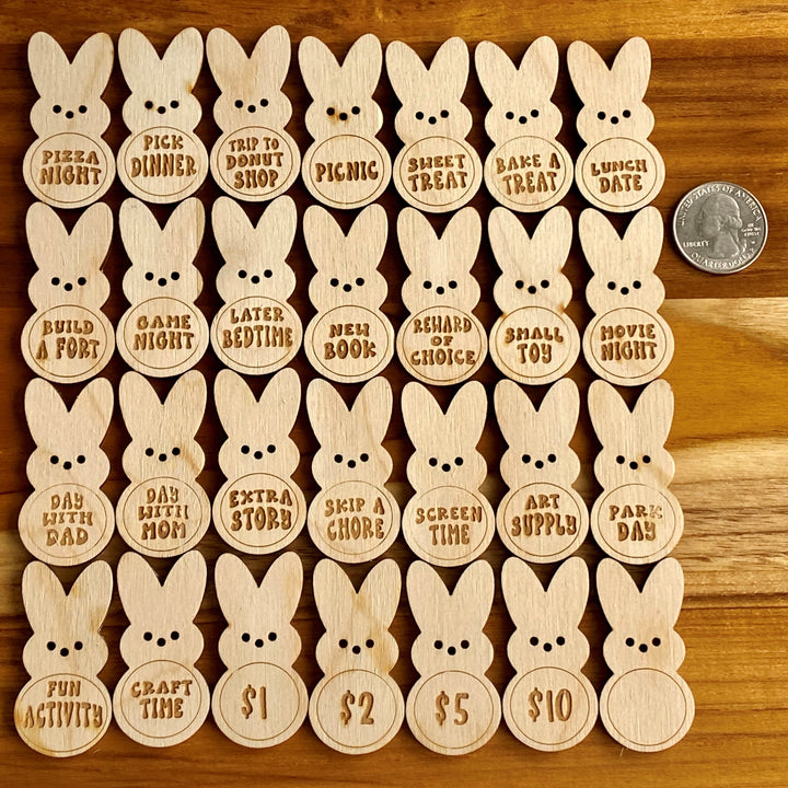 Christianartworkshop Easter Egg Filler - Engraved Bunny Shaped Easter Egg Filler Tokens with Activities - image 5