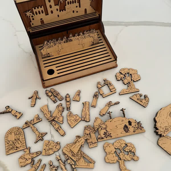 Christianartworkshop Life of Jesus Wooden Easter Puzzle Set - A Journey Through His Life - image 3