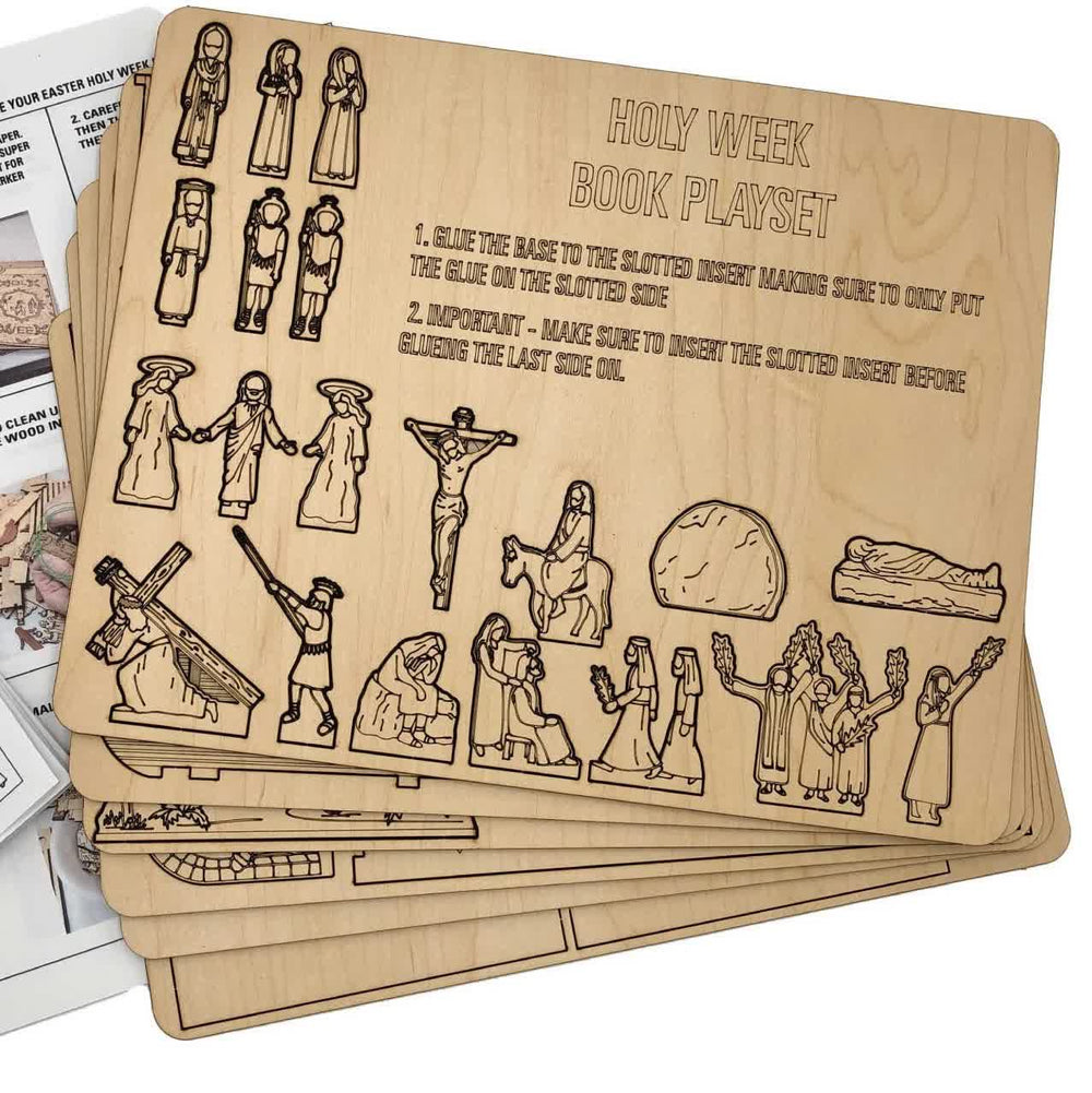 Christianartworkshop Life of Jesus Wooden Easter Puzzle Set - A Journey Through His Life - image 2