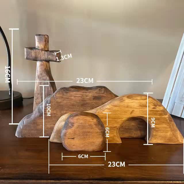Christianartworkshop He is Risen Wooden Empty Tomb Easter Ornament - Commemorate His Triumph - image 3