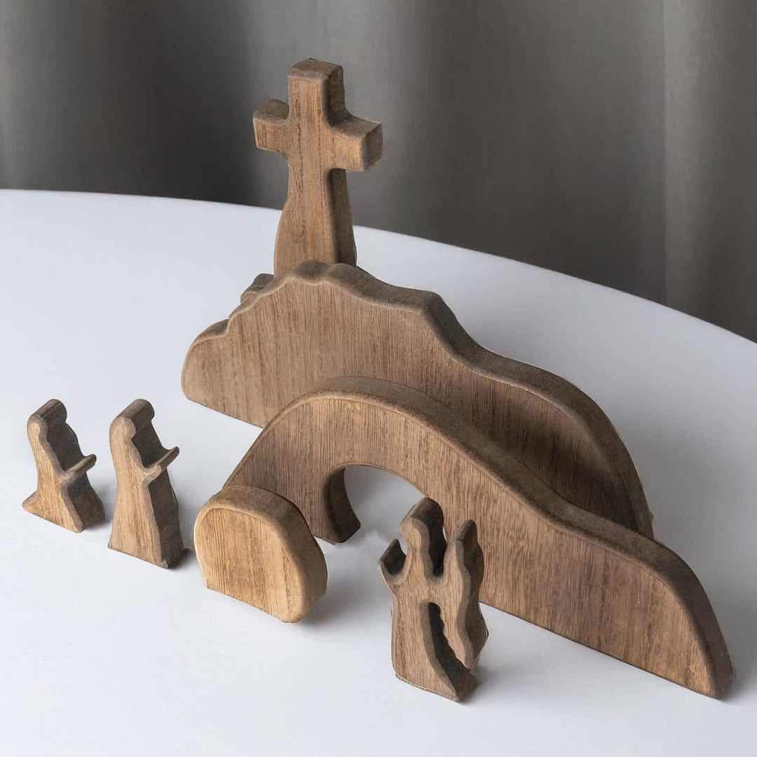 Christianartworkshop He is Risen The Empty Tomb Easter Scene Ornament - Celebrate the Spirit of Resurrection - image 6