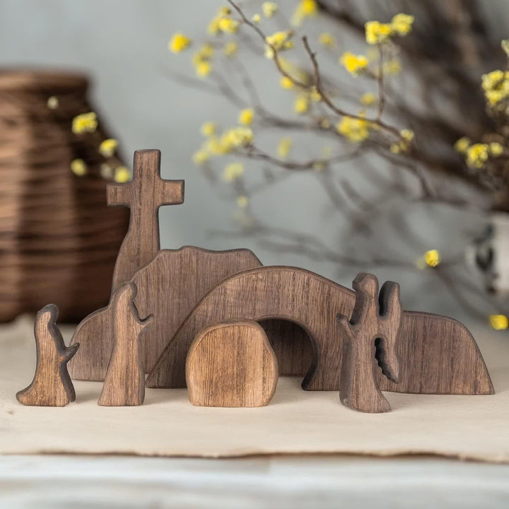 Christianartworkshop He is Risen The Empty Tomb Easter Scene Ornament - Celebrate the Spirit of Resurrection - image 3