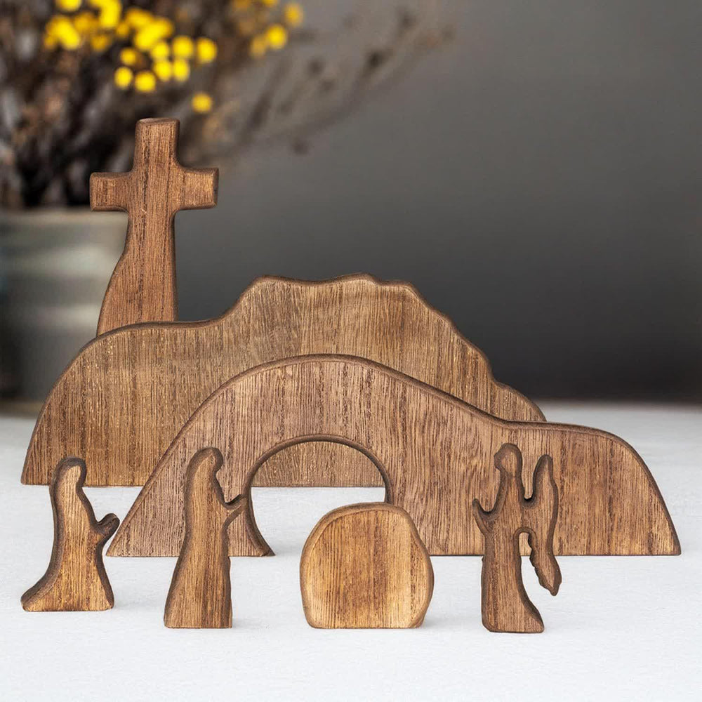 Christianartworkshop He is Risen The Empty Tomb Easter Scene Ornament - Celebrate the Spirit of Resurrection - image 2