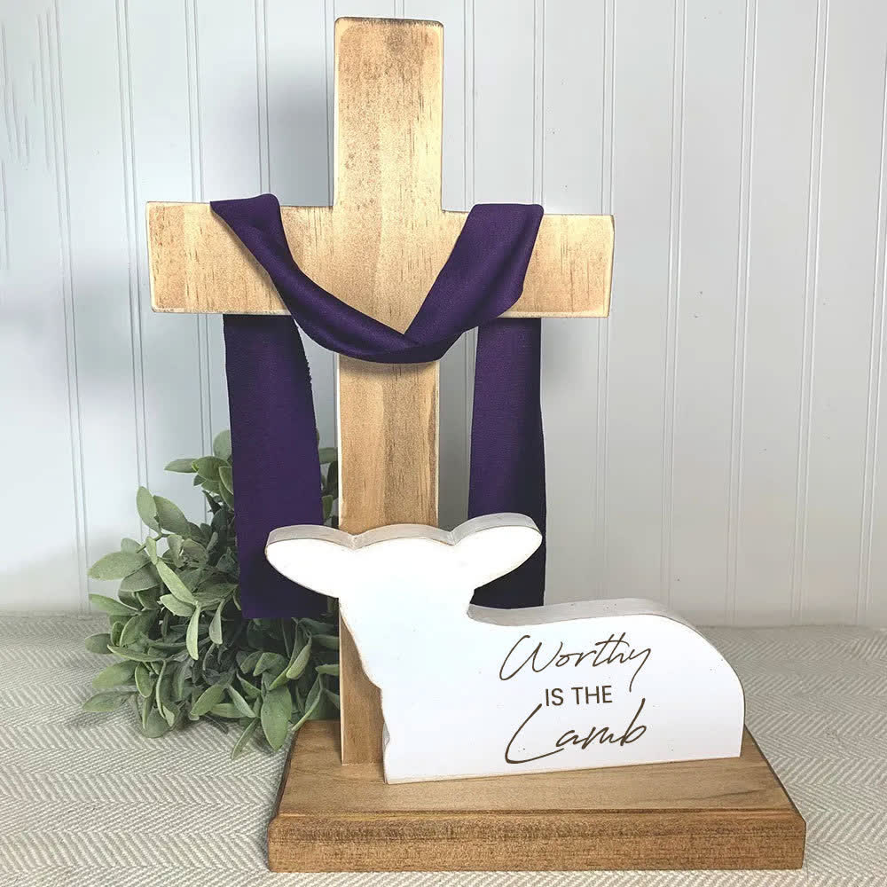 Christianartworkshop He is Risen Easter Tiered Tray Decor: A Joyful Celebration of Faith - image 5